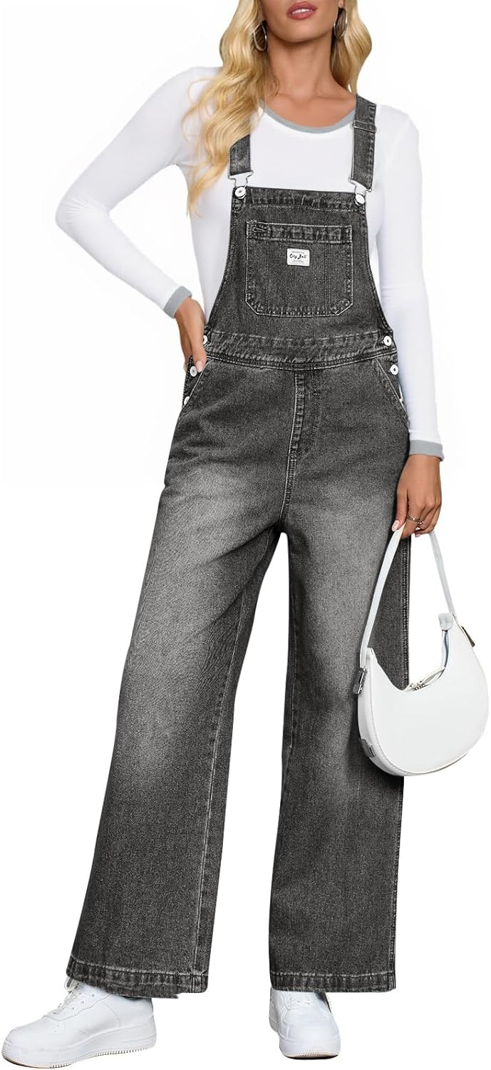 Cicy Bell Women's Denim Bib Overalls for Casual Style Lovers
