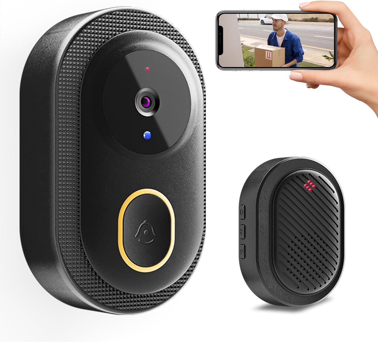 Wireless Video Doorbell Camera IP65 Waterproof 1080P HD Security