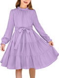Arshiner Girls Long Sleeve Dress for Fall Formal Parties