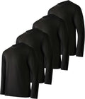 Mens Long Sleeve Dry Fit T Shirts 4 Pack - Sun UPF 50 Performance Stay