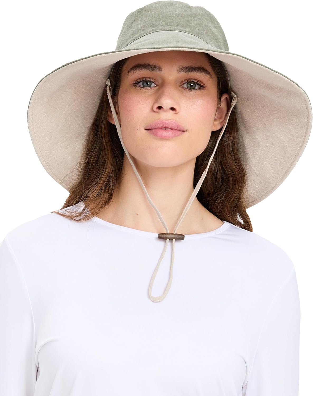 Solbari Womens Ultra-Wide Cotton Linen Sun Hat for Travel
