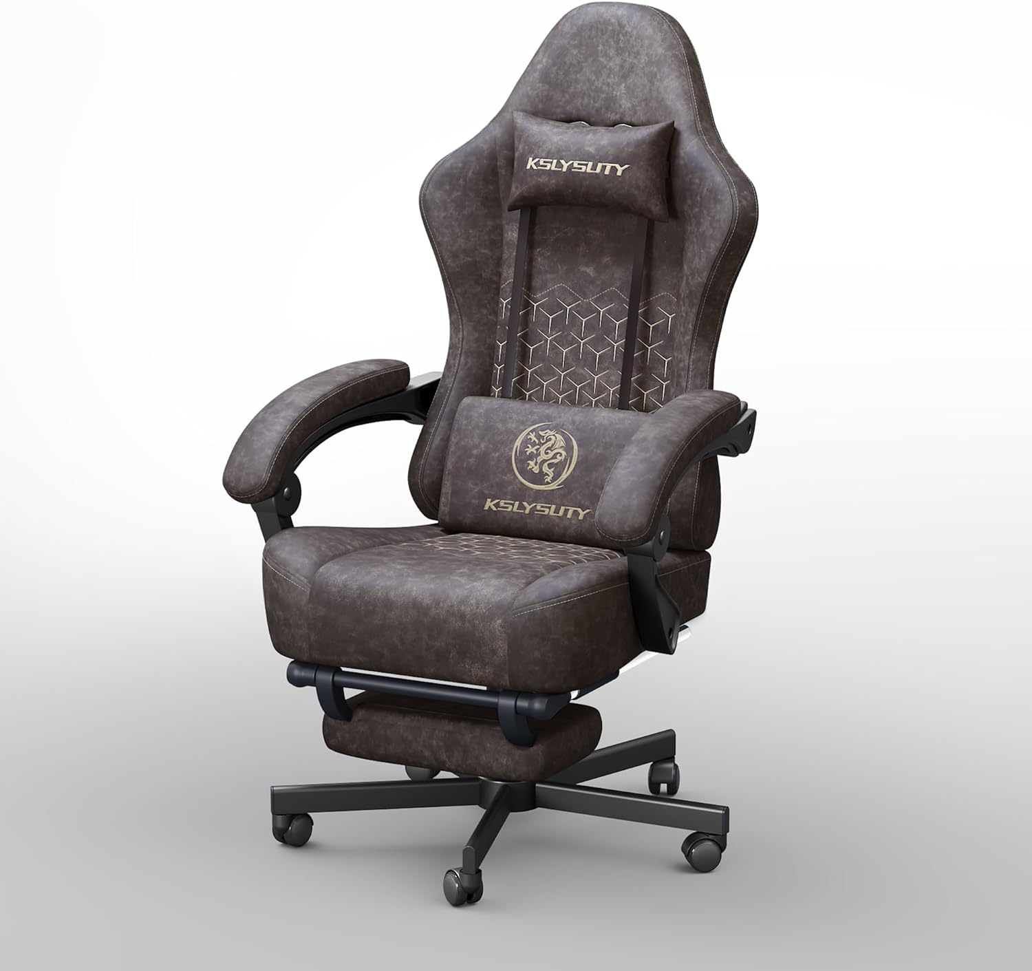 Gaming Chair Breathable Leather with Pocket Spring Cushion