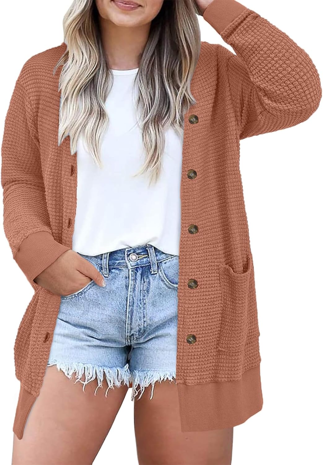 Eytino Womens Plus Size Cardigans for Casual Chic Style