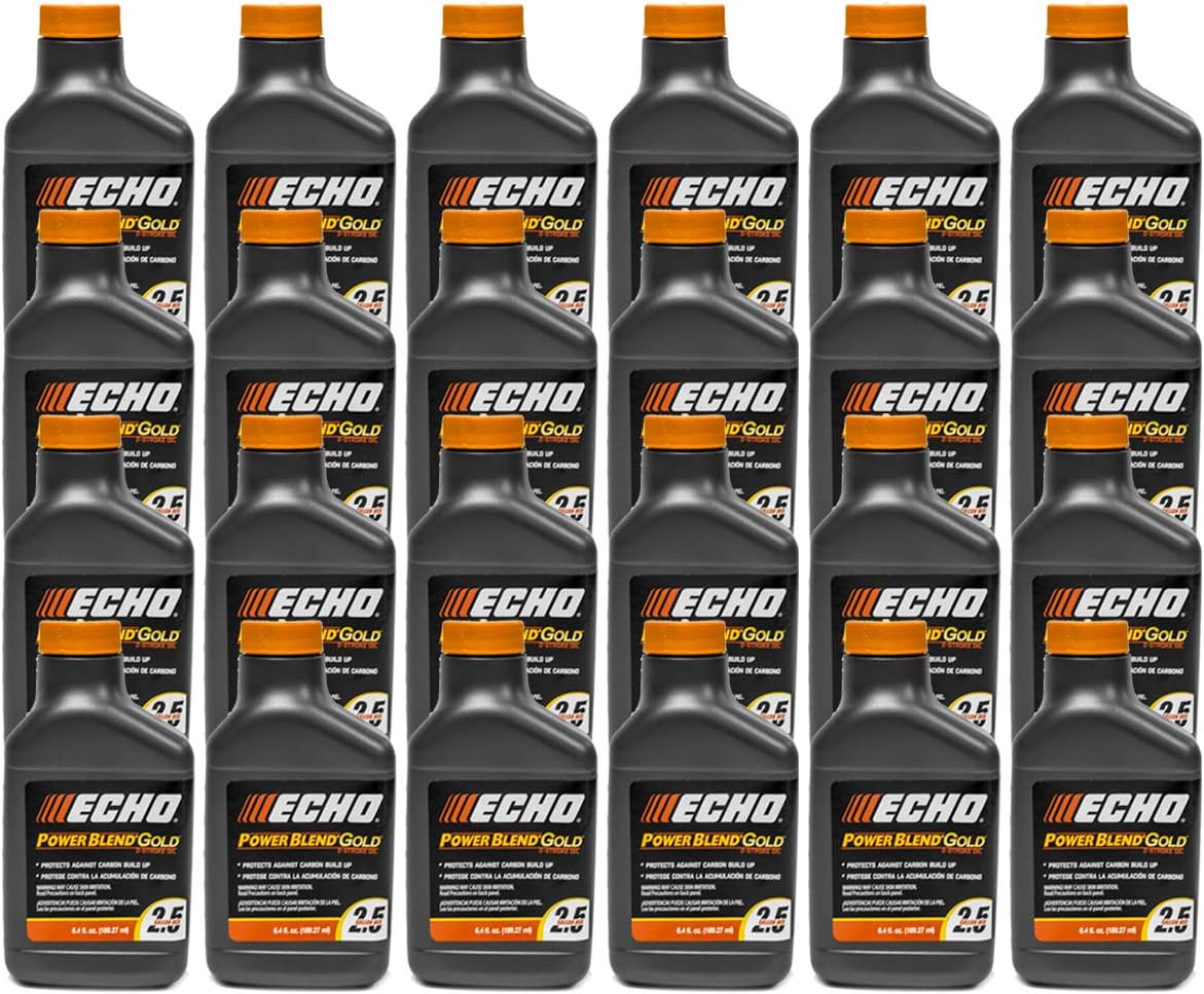 Echo 24PK Oil 6.4 oz Bottles 2 Cycle Mix for 2.5 Gallon