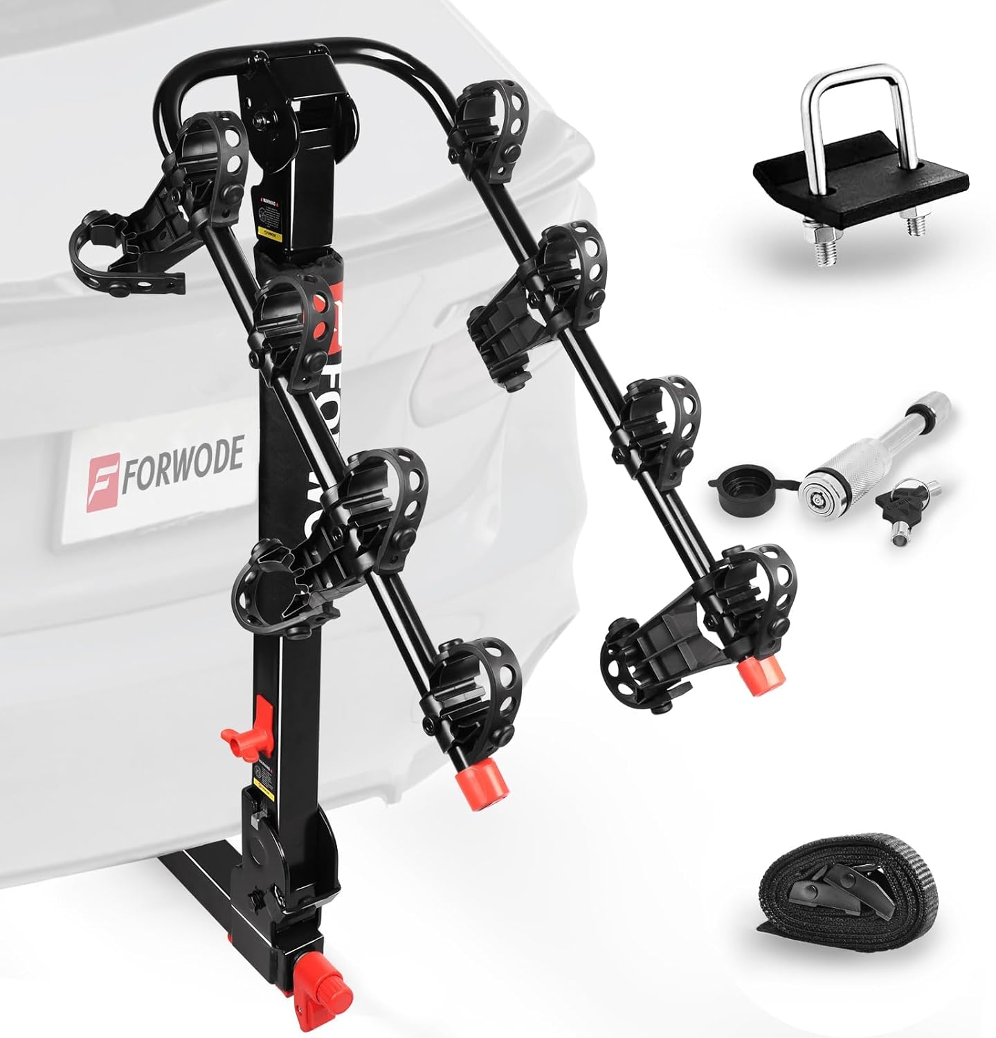 Forwode 4 Bike Hitch Mount Rack - Durable and Foldable Carrier