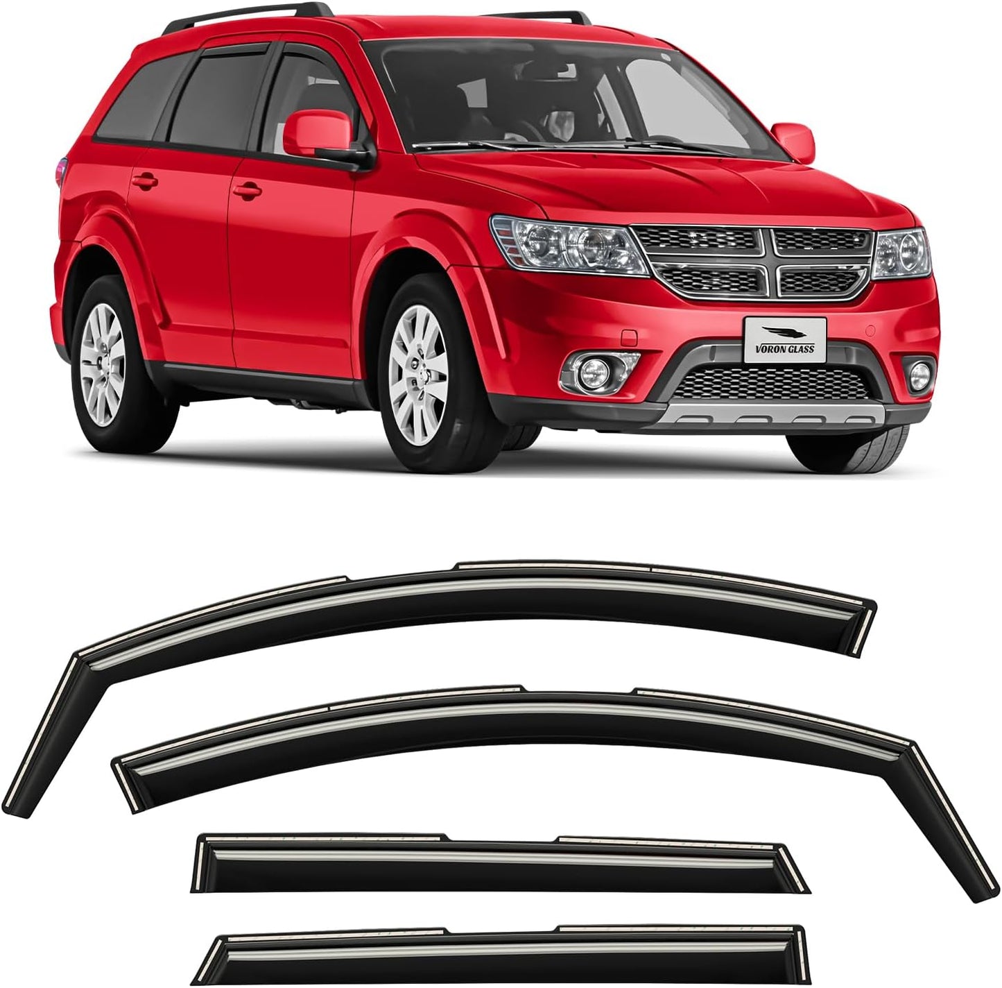 Voron Glass Rain Guards for Dodge Journey 2009-2020