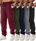 Mens Sweatpants with Zipper Pockets 5 Pack Athletic Joggers for Men as