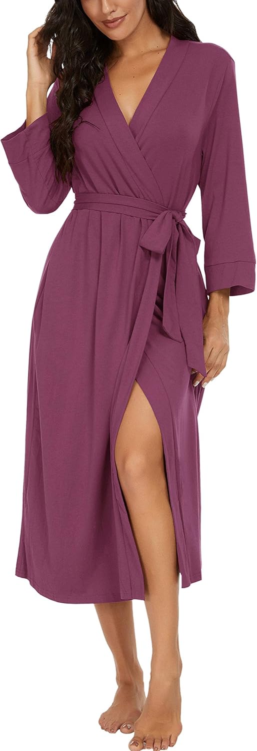 VINTATRE Women Kimono Robes Lightweight Soft Knit Sleepwear