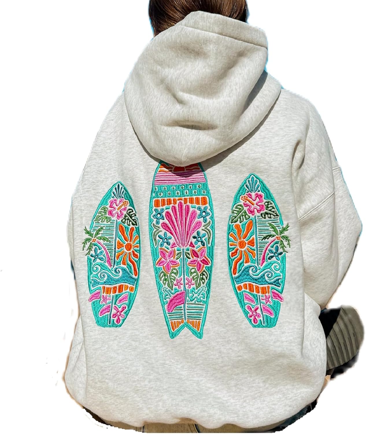 Cochineal Oversized Floral Hoodie for a Stylish Look