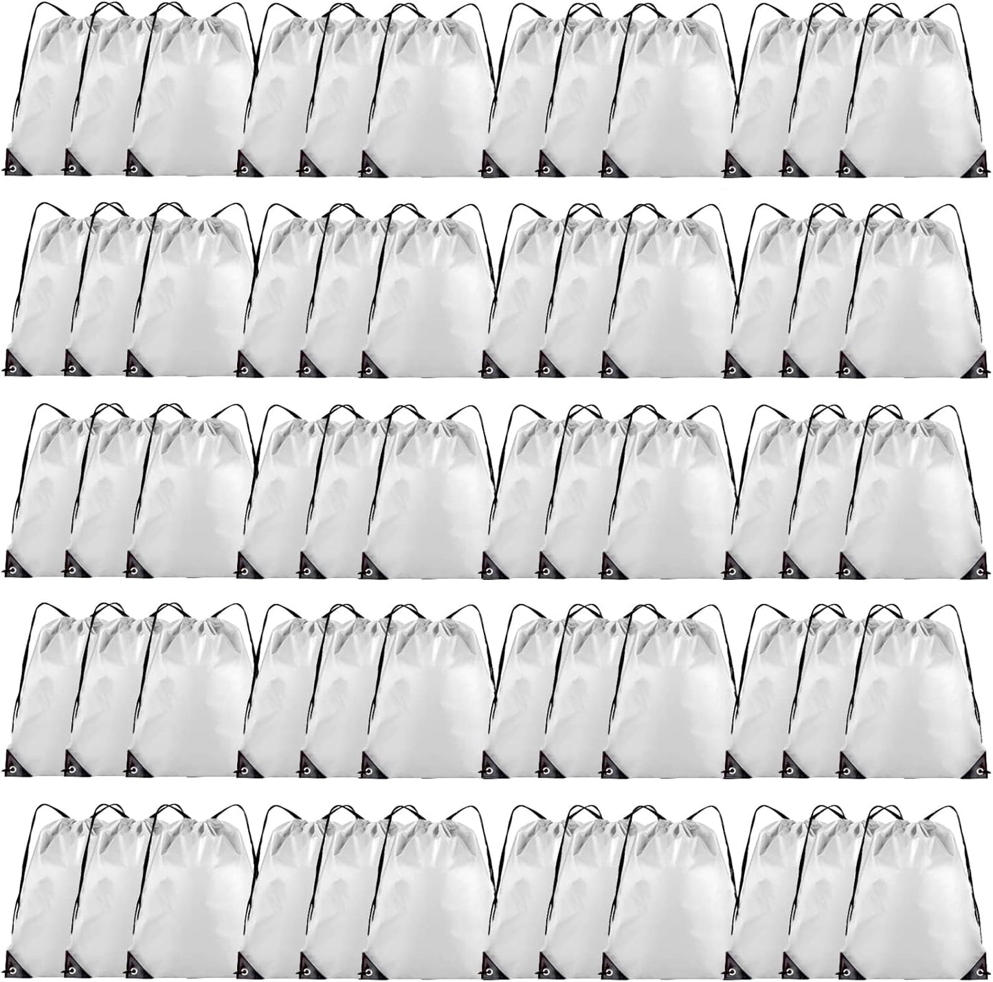 60 Pieces Drawstring Backpack Bulk Cinch Sackpack for Events