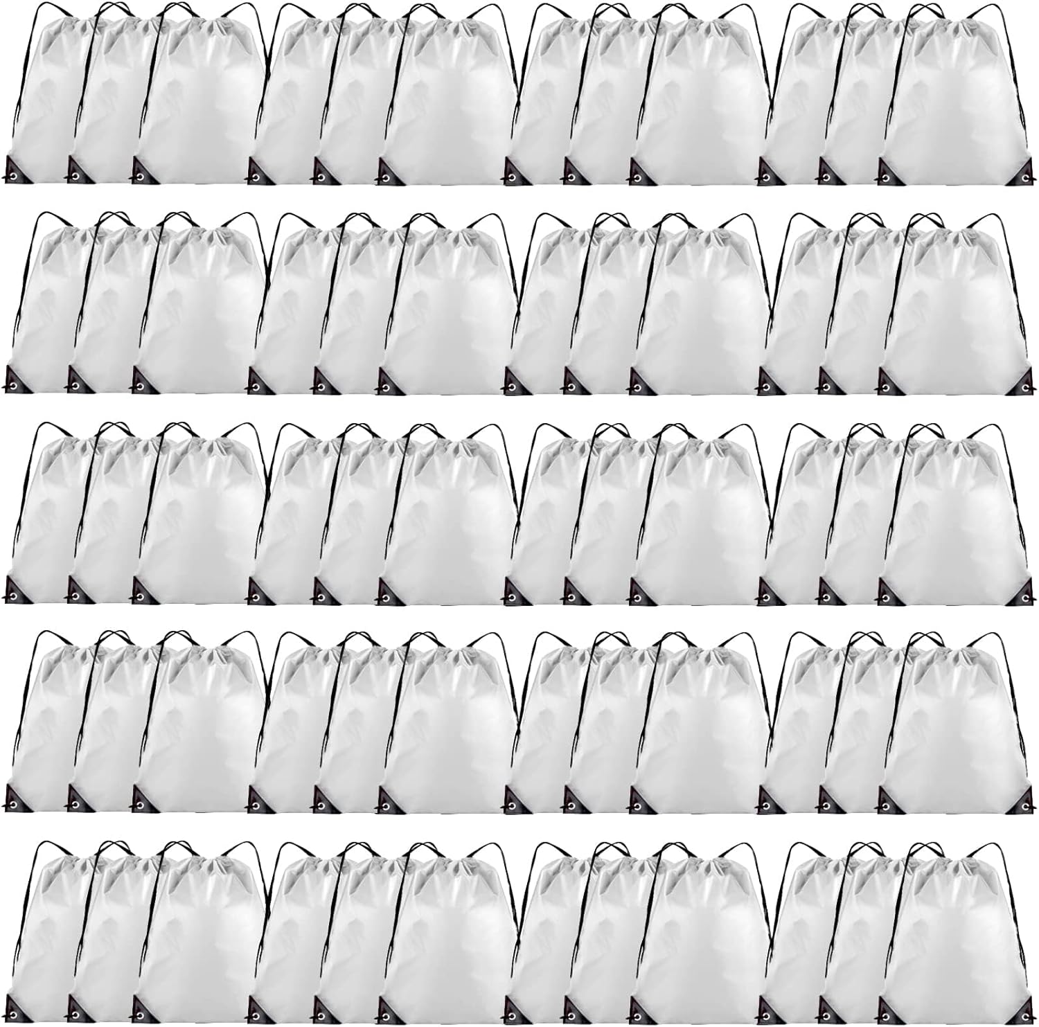60 Pieces Drawstring Backpack Bulk Cinch Sackpack for Events