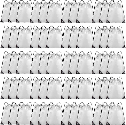 60 Pieces Drawstring Backpack Bulk Cinch Sackpack for Events