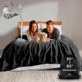 Waterproof Blanket for Bed King Size (90in x 80in) - Reversible Sherpa