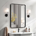 36x24 Bathroom Vanity Mirror for Wall - Matte Black Frame