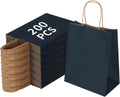 Kraft Paper Gift Bags 8x4.75x10 in Medium Navy Blue - Bulk Pack