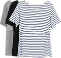 Smallshow Women's Maternity Nursing Tops Short Sleeve (Style M76S)
