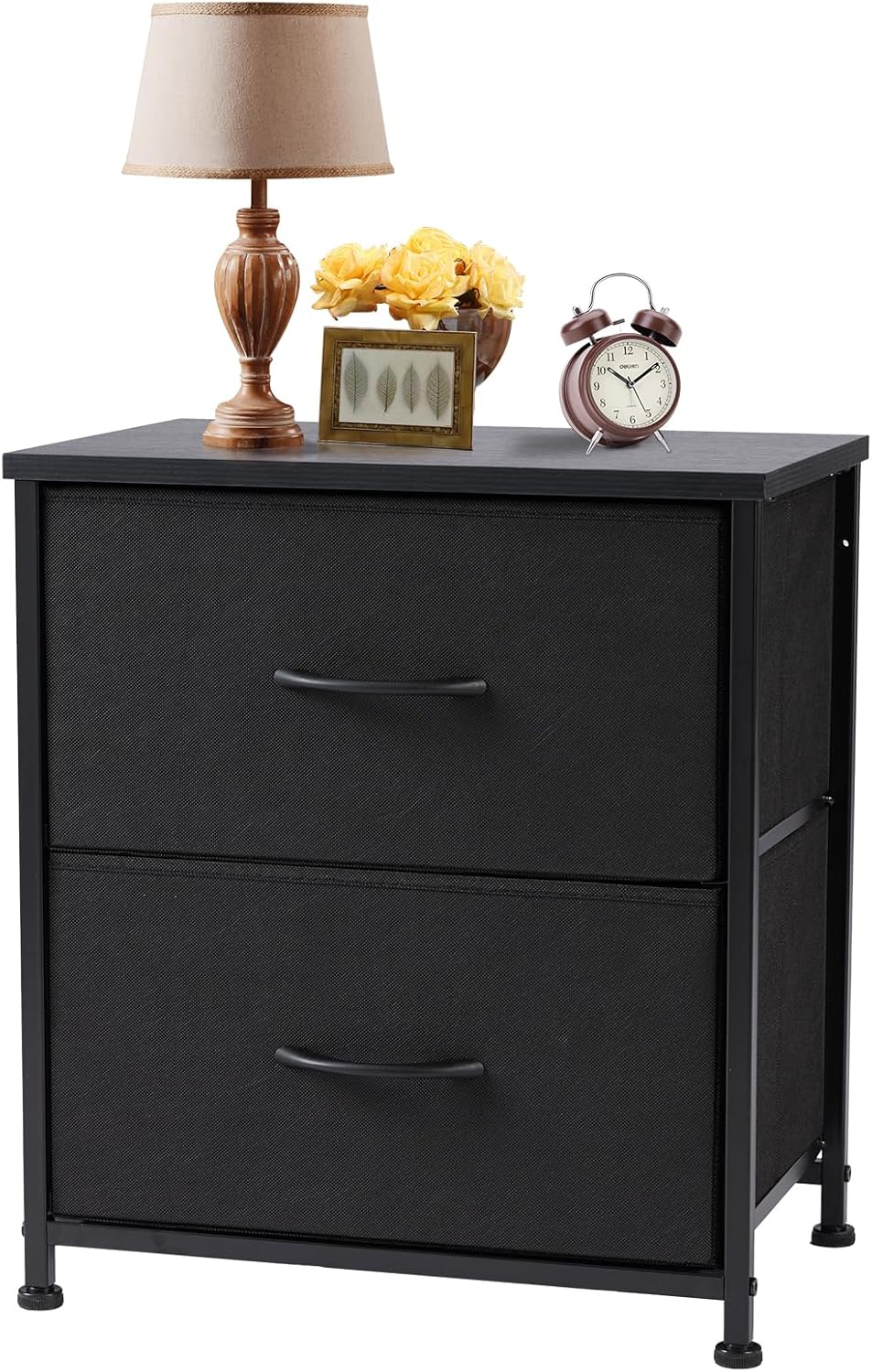 Sweetcrispy Nightstand with 2 Storage Drawers for Bedroom