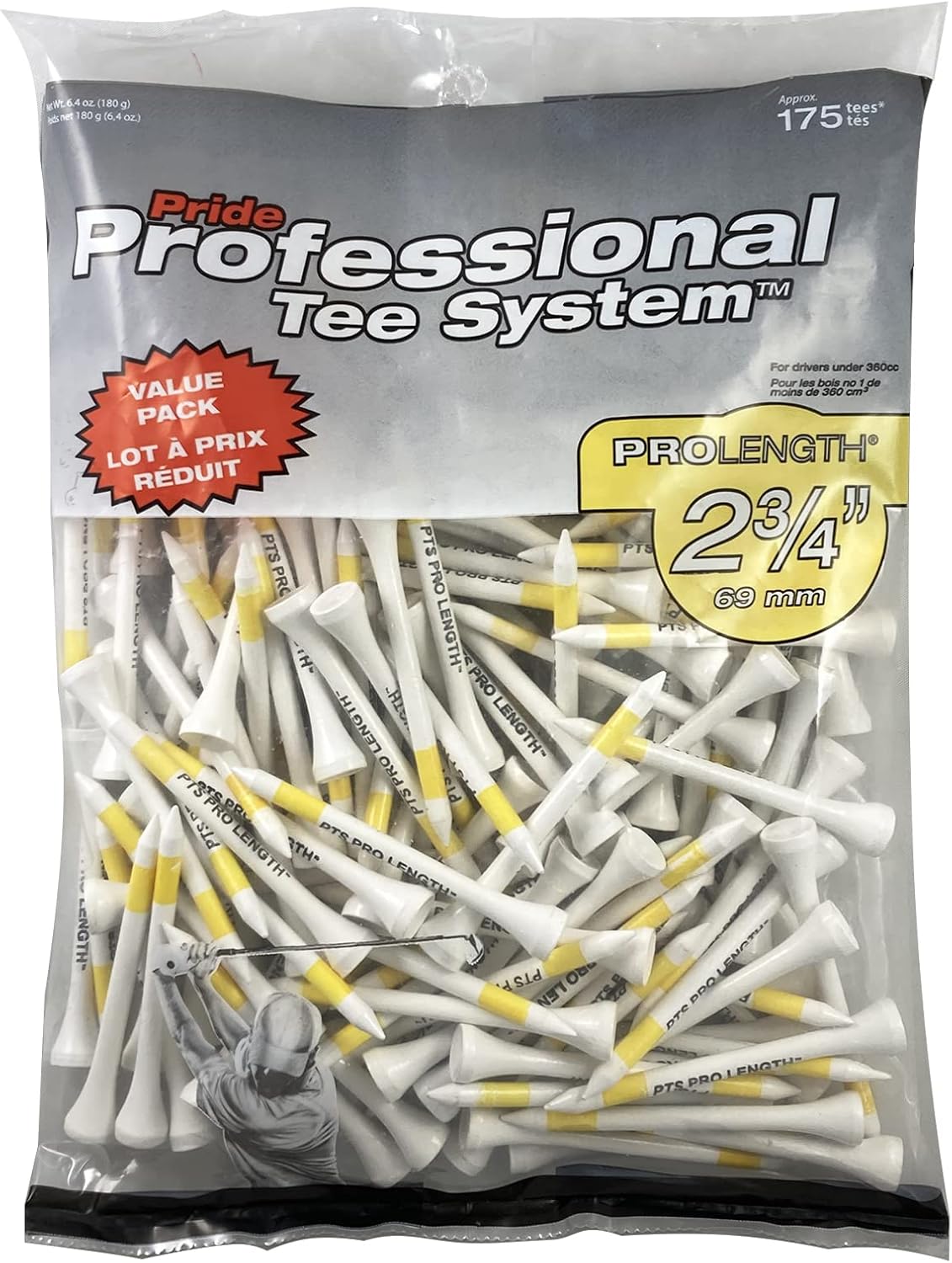 175 ProLength Golf Tees for Maximum Performance