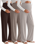 stretchy over belly maternity pants for women - 3 pack lounge set