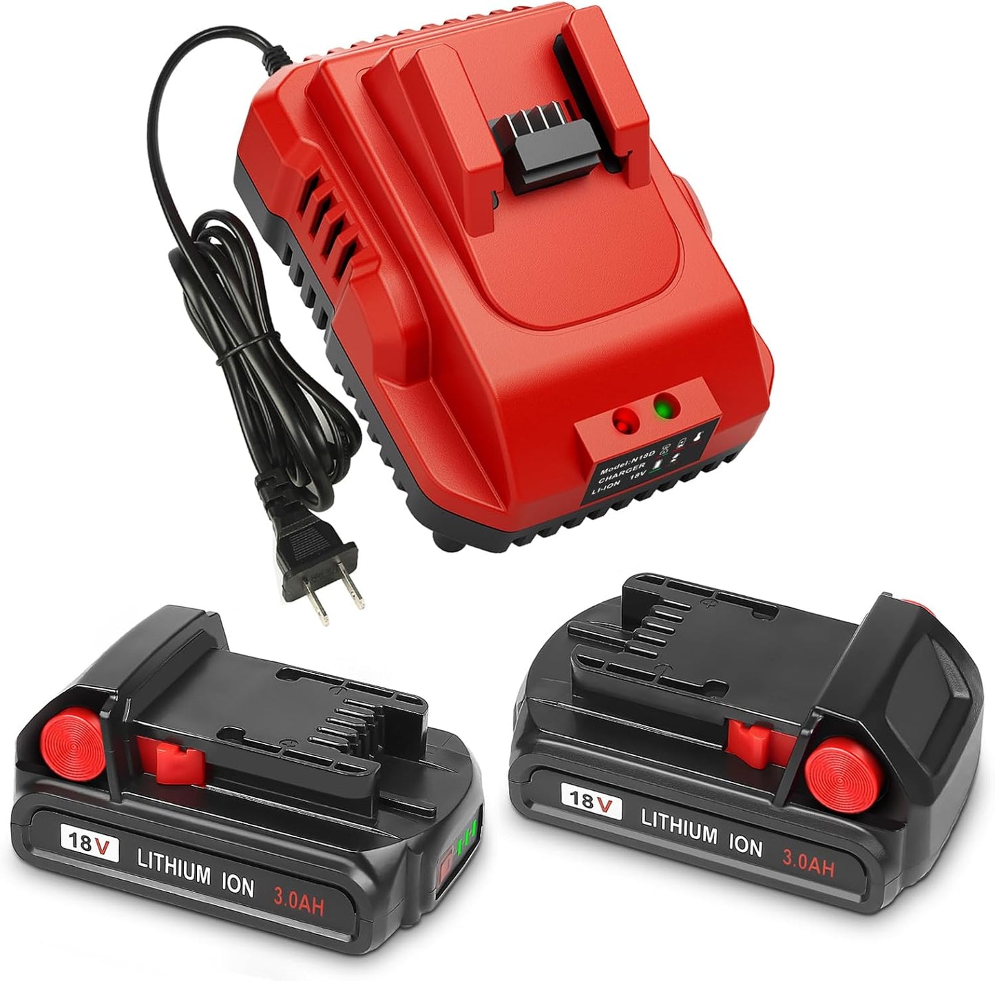 3.0Ah 18V Replacement Battery Pack with Charger for M-18 Tools