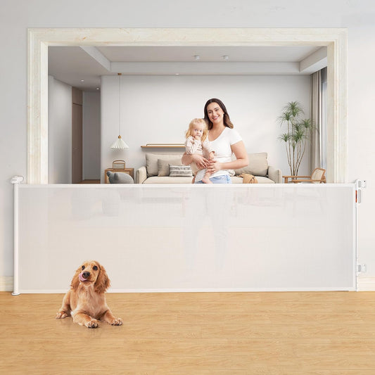 Momcozy Extra Wide Retractable Baby Gate - Ultimate Safety for Kids & Pets