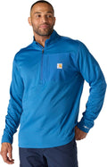 Carhartt Men's Force Relaxed Fit Mock Neck Half-Zip - Durable Comfort