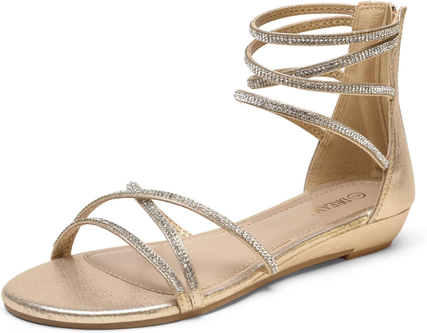 DREAM PAIRS Women's Strappy Gladiator Flat Sandals for Summer