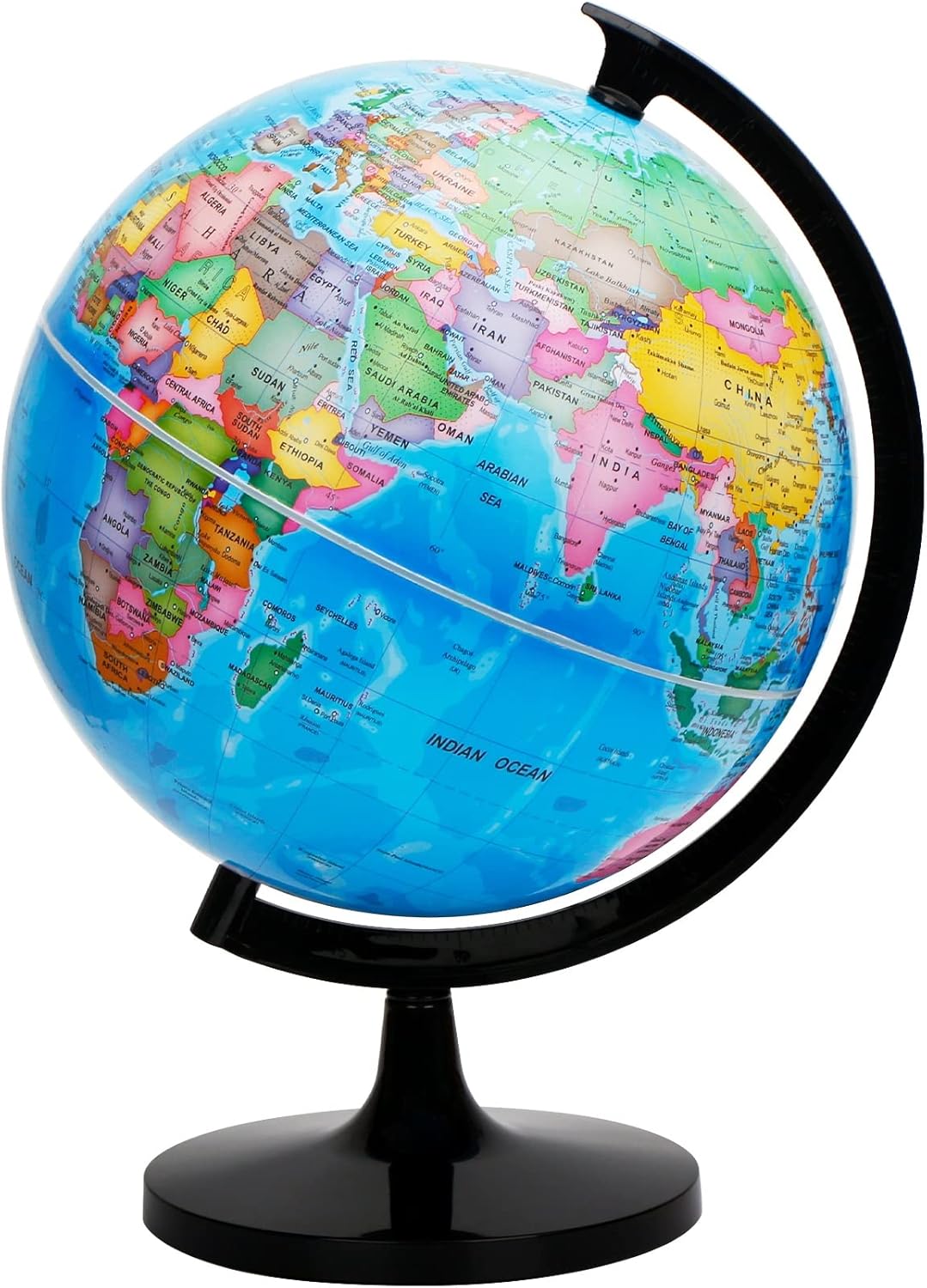 Exerz 12 Inch World Globe - Educational Political Map for Kids