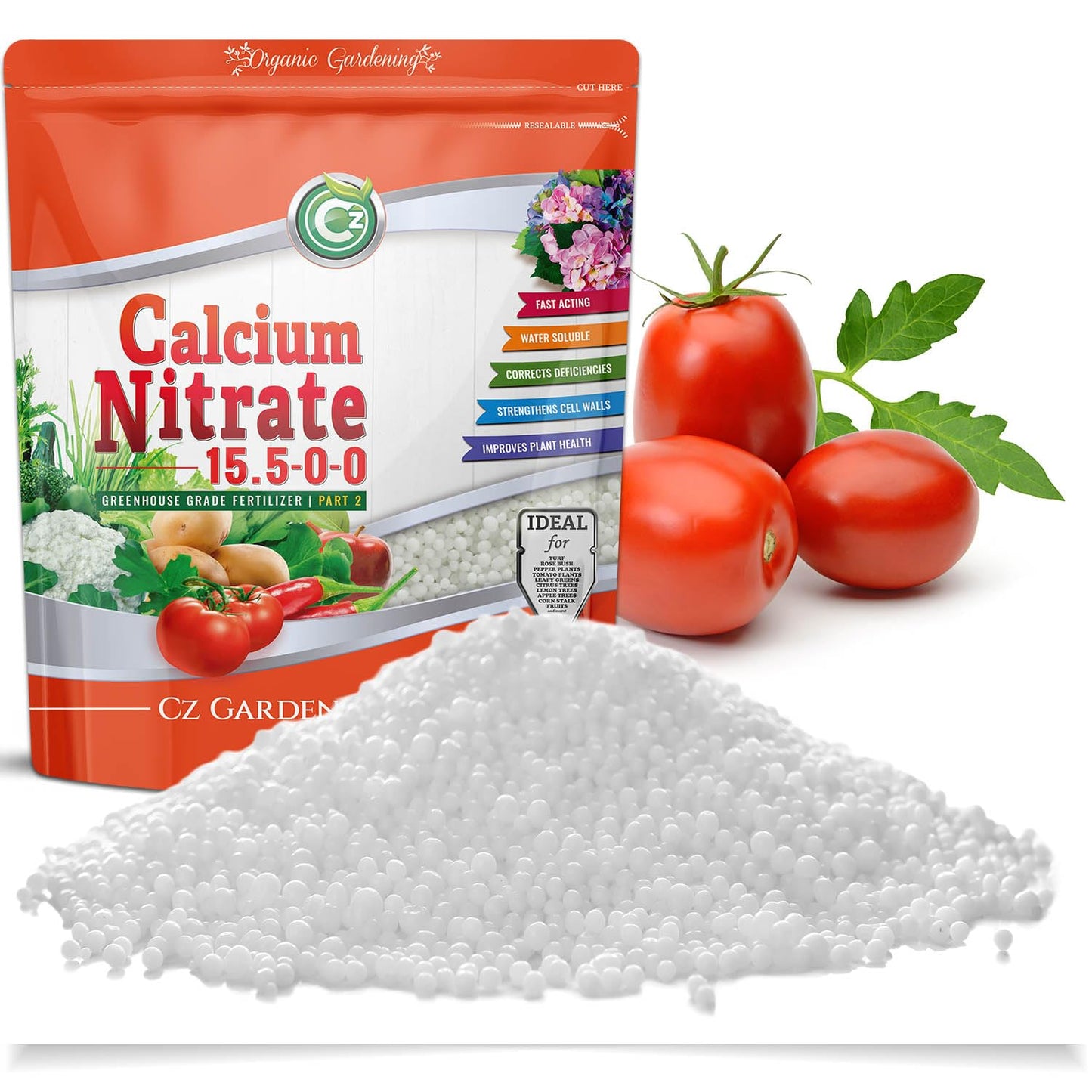 Calcium Nitrate 15.5-0-0 Fertilizer for Hydroponics & Gardens