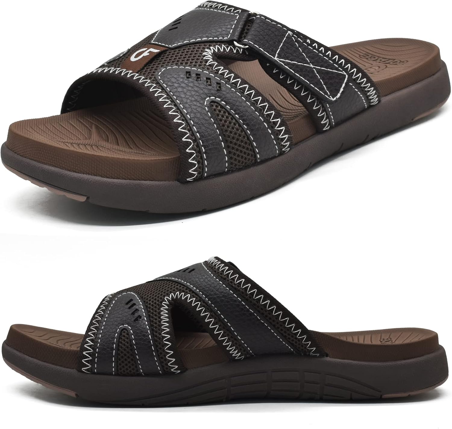 COFACE Mens Sport Recovery Sandals for Plantar Fasciitis Relief