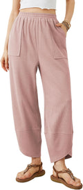 Xiaoxuemeng Womens Baggy Wide Leg Pants Casual - Elastic Waist