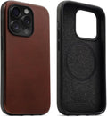 Leather Impact Case Compatible with iPhone 15 Pro - Refined Protection