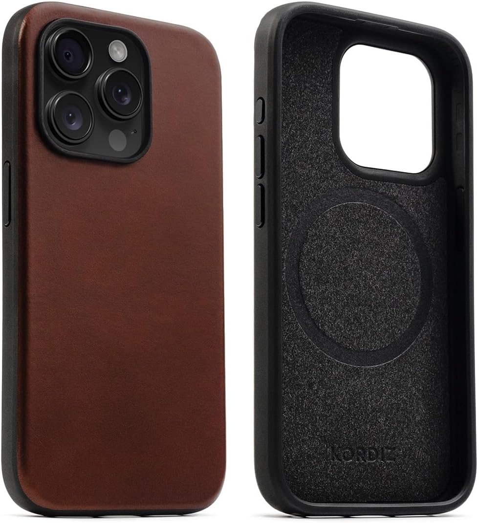 Leather Impact Case for iPhone 15 Pro with MagSafe Compatibility