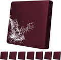 Outdoor Cushion Covers 8Pcs Wine Red - Stretch Waterproof Set