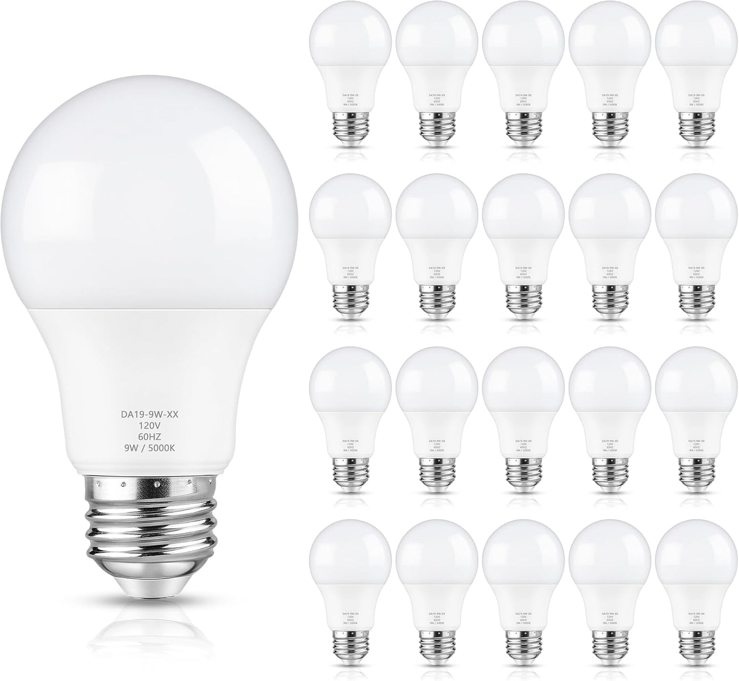 A19 LED Light Bulb Dimmable 60 Watt Equivalent Daylight White