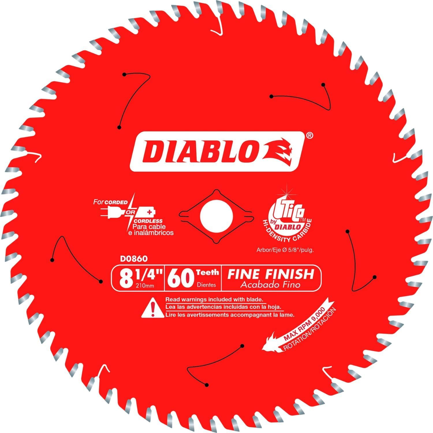 Diablo Fine Finish Saw Blade for Wood and Plywood Cutting