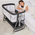 Bedside Bassinet for Baby Adjustable Newborn Bassinet with Wheels