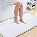 44x24 White Chenille Bath Rug - Extra Soft Absorbent Mat