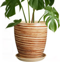 8 Inch Plant Pot Ceramic Planter with Drainage Hole and Saucer