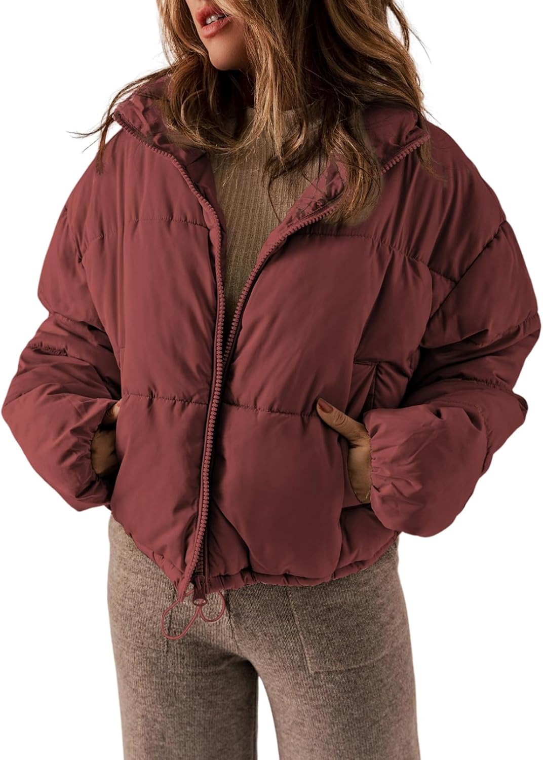 Dokotoo Womens Winter Quilted Puffer Jacket with Pockets