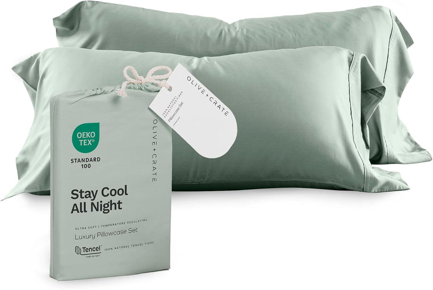 Tencel Eucalyptus Pillowcases for Hot Sleepers - King Size Set