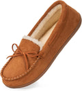 HomeTop Women's Moccasins House Slippers - Warm Memory Foam Comfort on