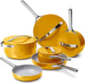 Caraway Deluxe Nonstick Ceramic Cookware Set (16 Piece) - Marigold