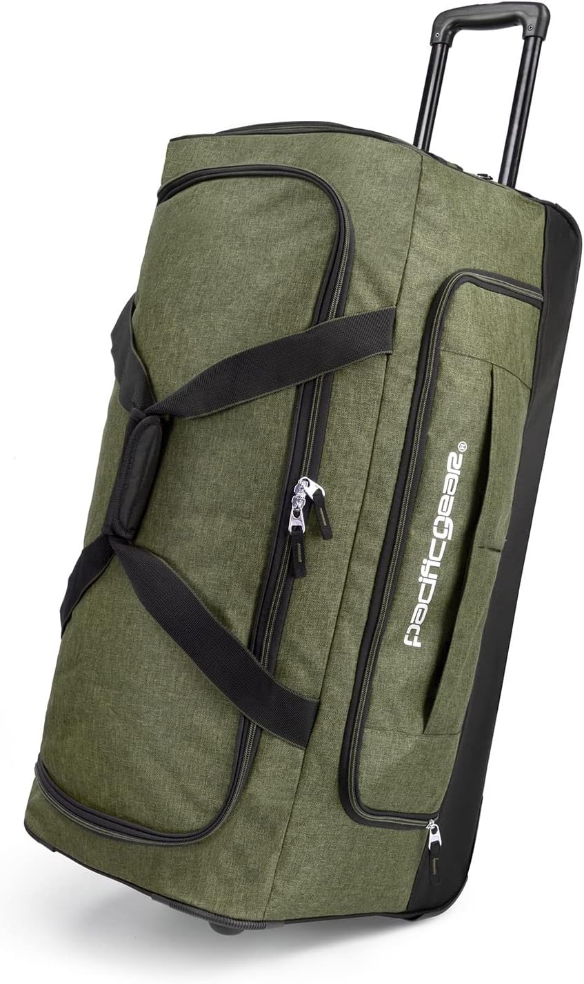 Pacific Gear Rolling Duffel with Wheels for Easy Travel