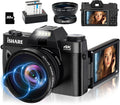 Digital Camera for Photography with 3in 180-Degree Flip Screen - 4K
