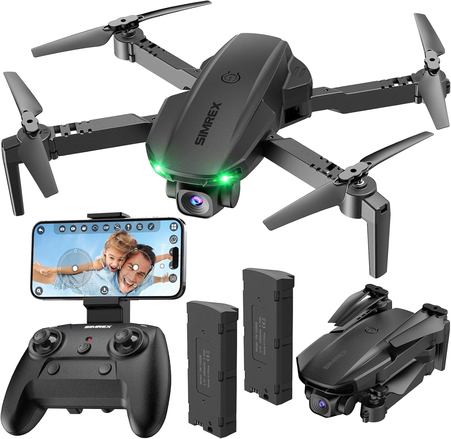 SIMREX Drone With Camera 1080P for Kids and Adults - Fun Flying