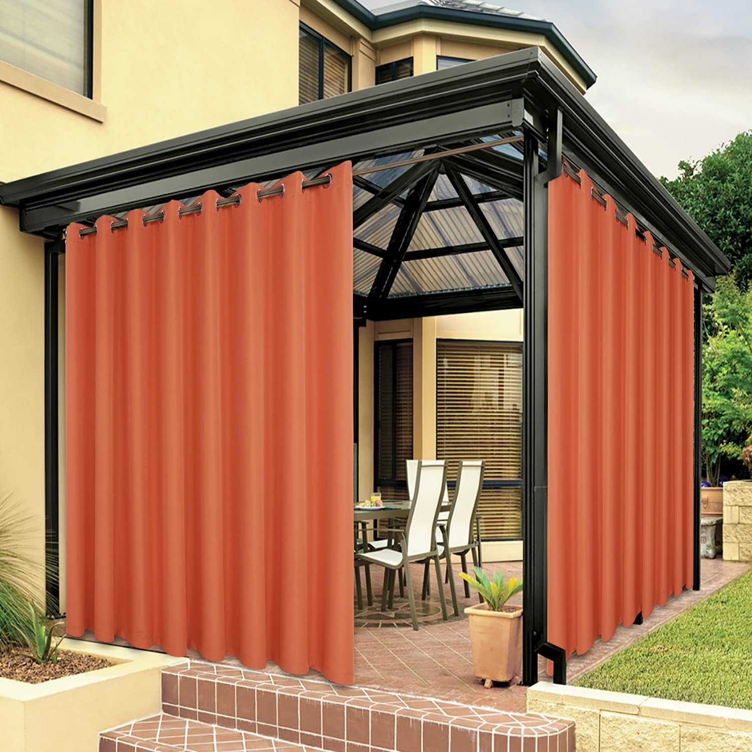 BONZER Outdoor Curtains for Patio Waterproof Thick Privacy