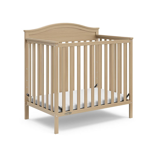 Graco Stella 4-in-1 Convertible Mini Crib for Small Spaces