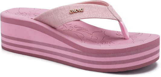ONCAI Womens Platform Wedge Flip Flops for Summer Style