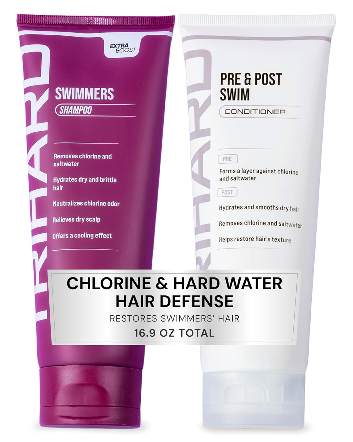 TRIHARD Swim Shampoo and Conditioner Combo for Chlorine Defense